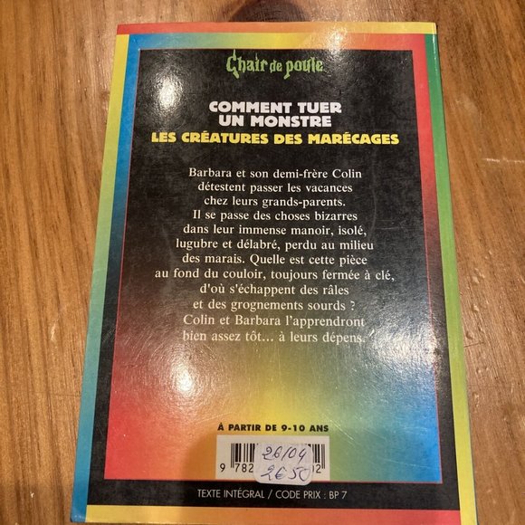 French R.L. STINE Chair de Poule Comment Tuer Un Monster #34 SC 1997 Ages 9-10 - Picture 2 of 4